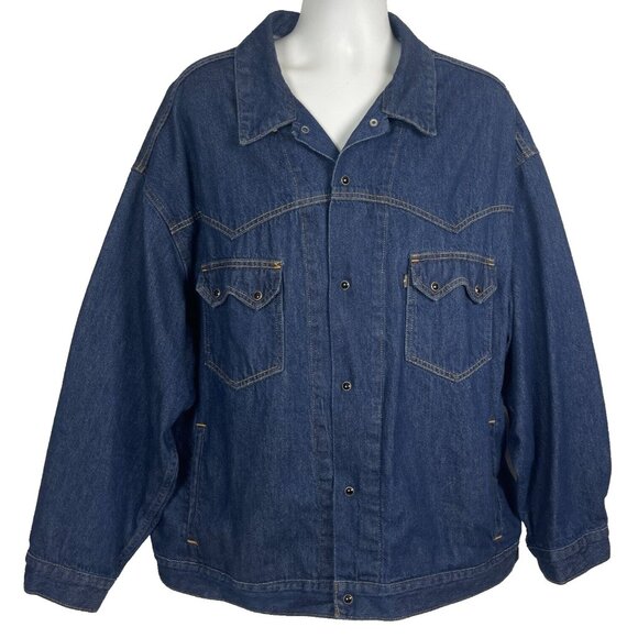 Levis Big E Premium Oversized Western Trucker Shacket sz 2XL/3XL 60x30 True Fit - Picture 2 of 10